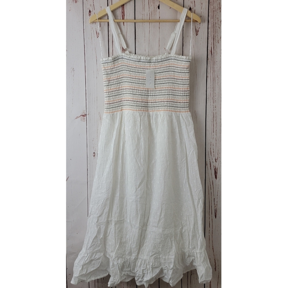 NWT white rainbow Mia & Tess - Sundress stretch bust